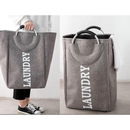 Foldable Laundry Basket with Aluminum Handles