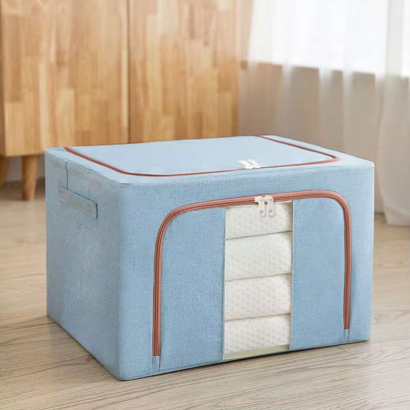 66L Foldable Fabric Storage Box - Light Blue
