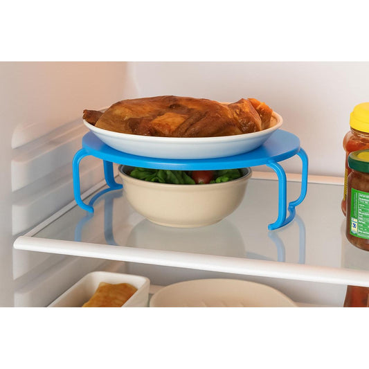 Adjustable Refrigerator and Microwave Organizer Rack - Space-Saving Storage Shelf