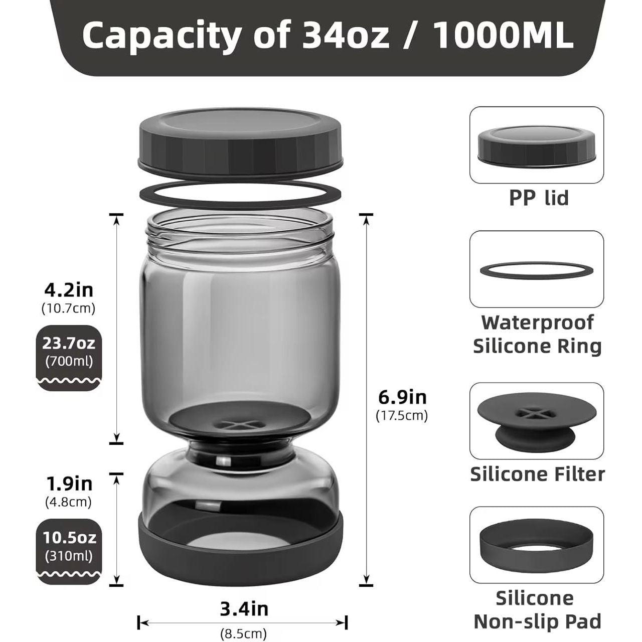 Airtight Leak-Proof Jar