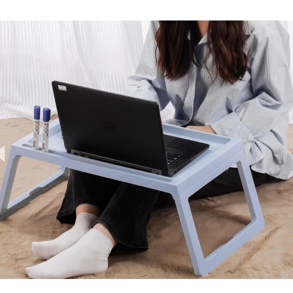 Foldable Laptop Table for Bed and Sofa - Grey