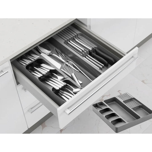 Cutlery Drawer Organizer - Grey
