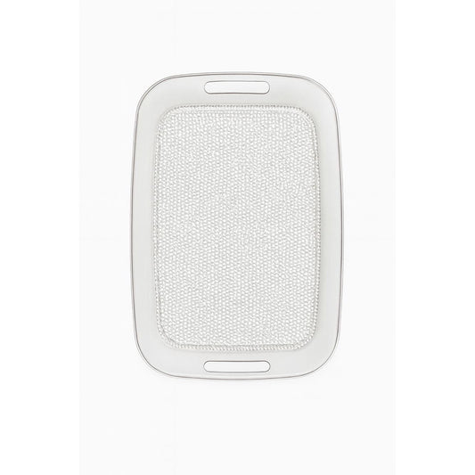 Clear Plexi Tray with Dotted Texture 44x31cm – Multipurpose Serving Tray