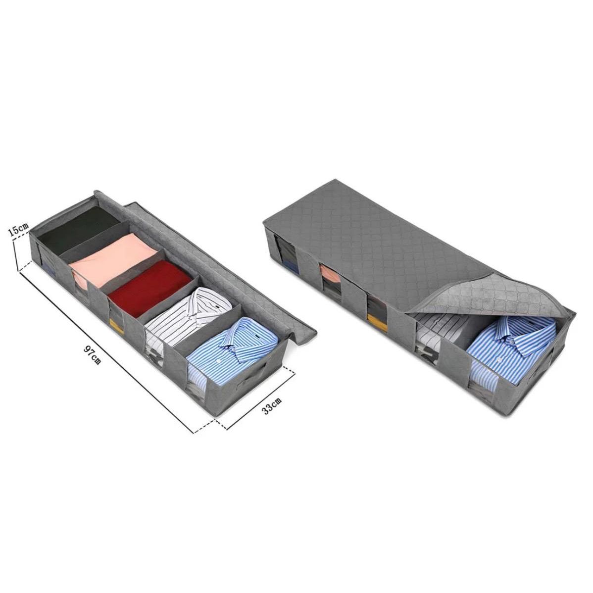 Foldable Underbed Storage Box - 5 Grids