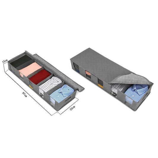 Foldable Underbed Storage Box - 5 Grids