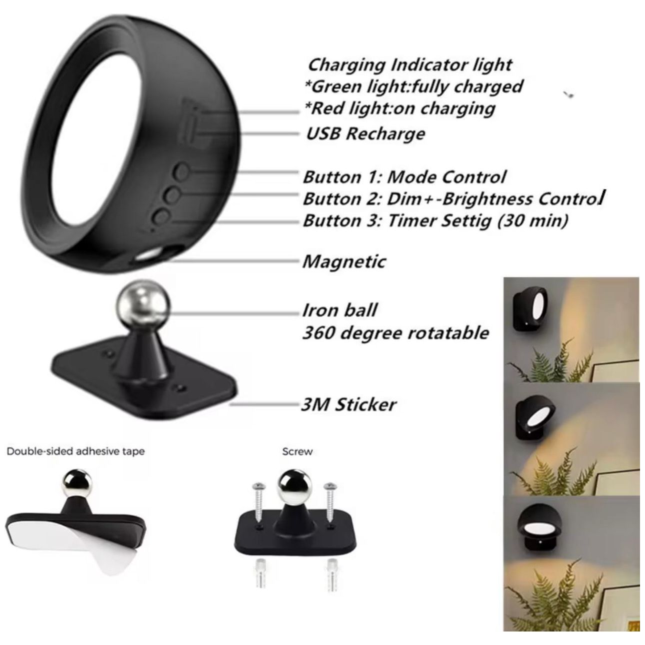 Adjustable Adhesive LED Light