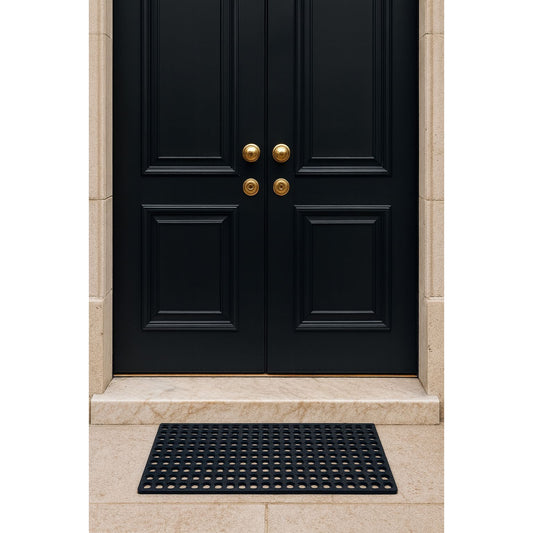 Black Anti-Slip Door Mat - Heavy Duty 50x100cm