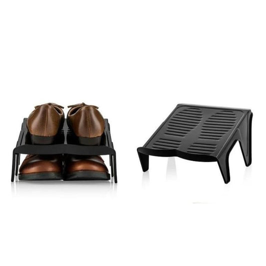 Adjustable Shoe Organizer Rack - Space Saver Double-Layer Stand