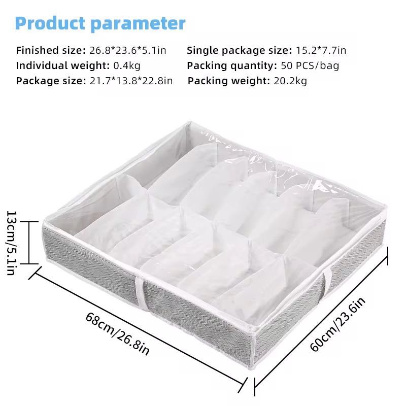 Under-Bed Shoe Storage Organizer with transparent Cover
