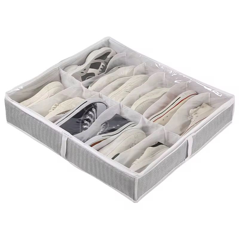 Under-Bed Shoe Storage Organizer with transparent Cover