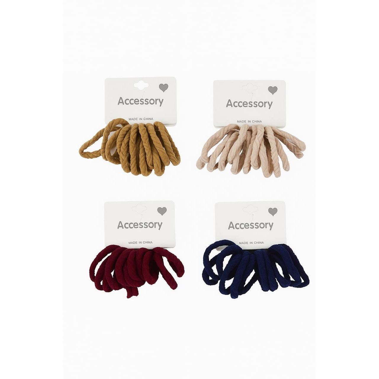 Simple Elastic Hair Ties – 10 pcs Set