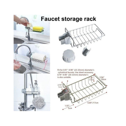 Adjustable Faucet Storage Rack - Sink Organizer