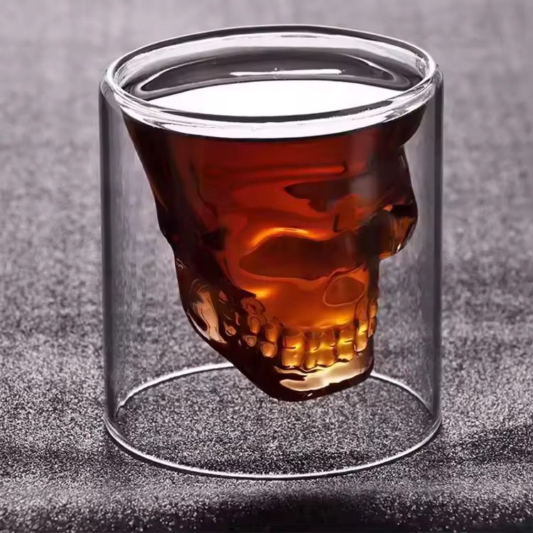 Double-Wall Skull Glass Cup- 150ml