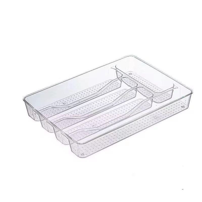 Clear Cutlery Drawer Organizer Tray