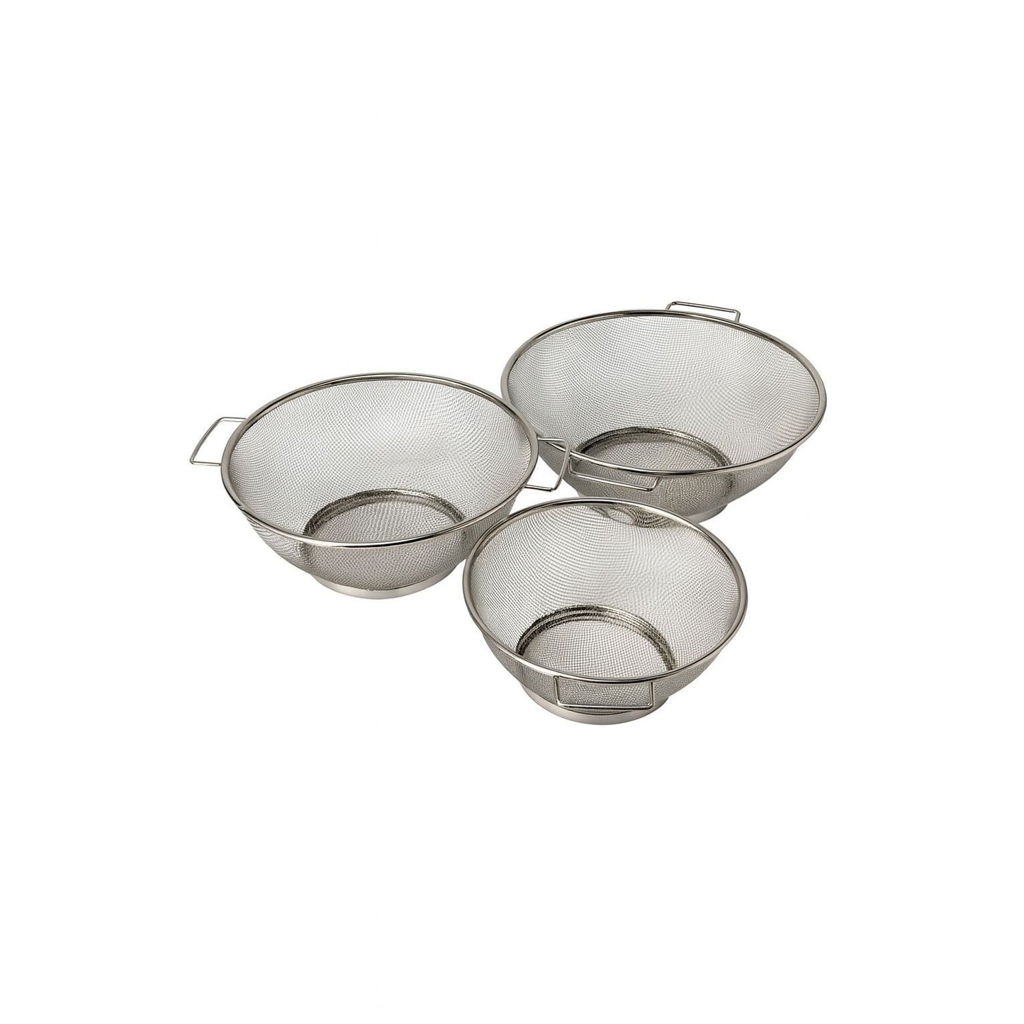 Set of 3 Stainless Steel Mesh Strainers