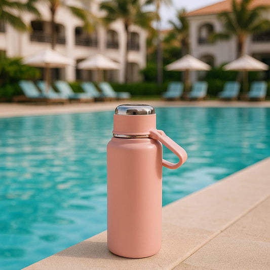 Insulated Stainless Steel Water Bottle - Rose Pink