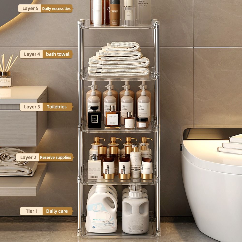 5-Layer Clear Acrylic Storage Rack