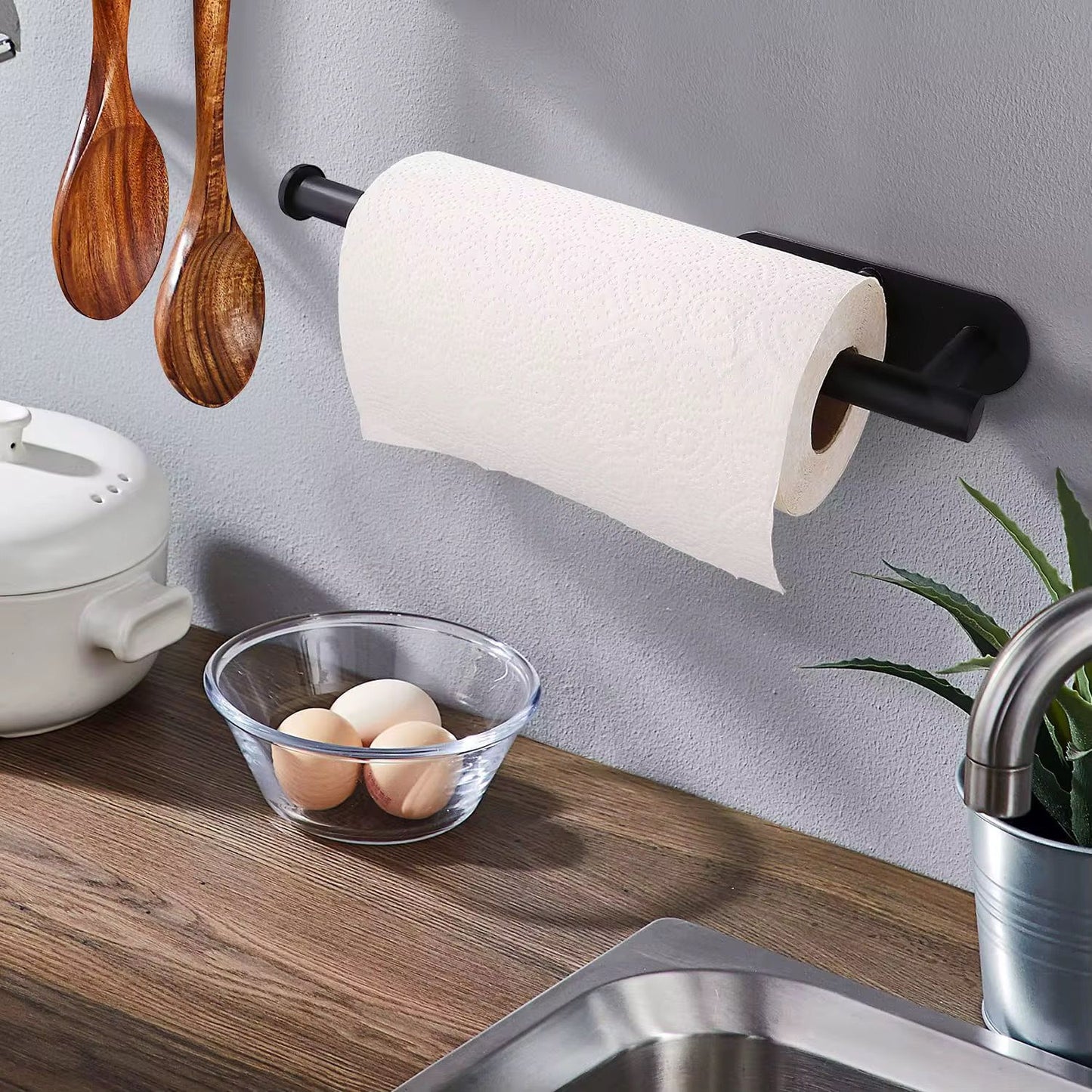 Adhesive Under-Shelf Paper Towel Holder - No drilling