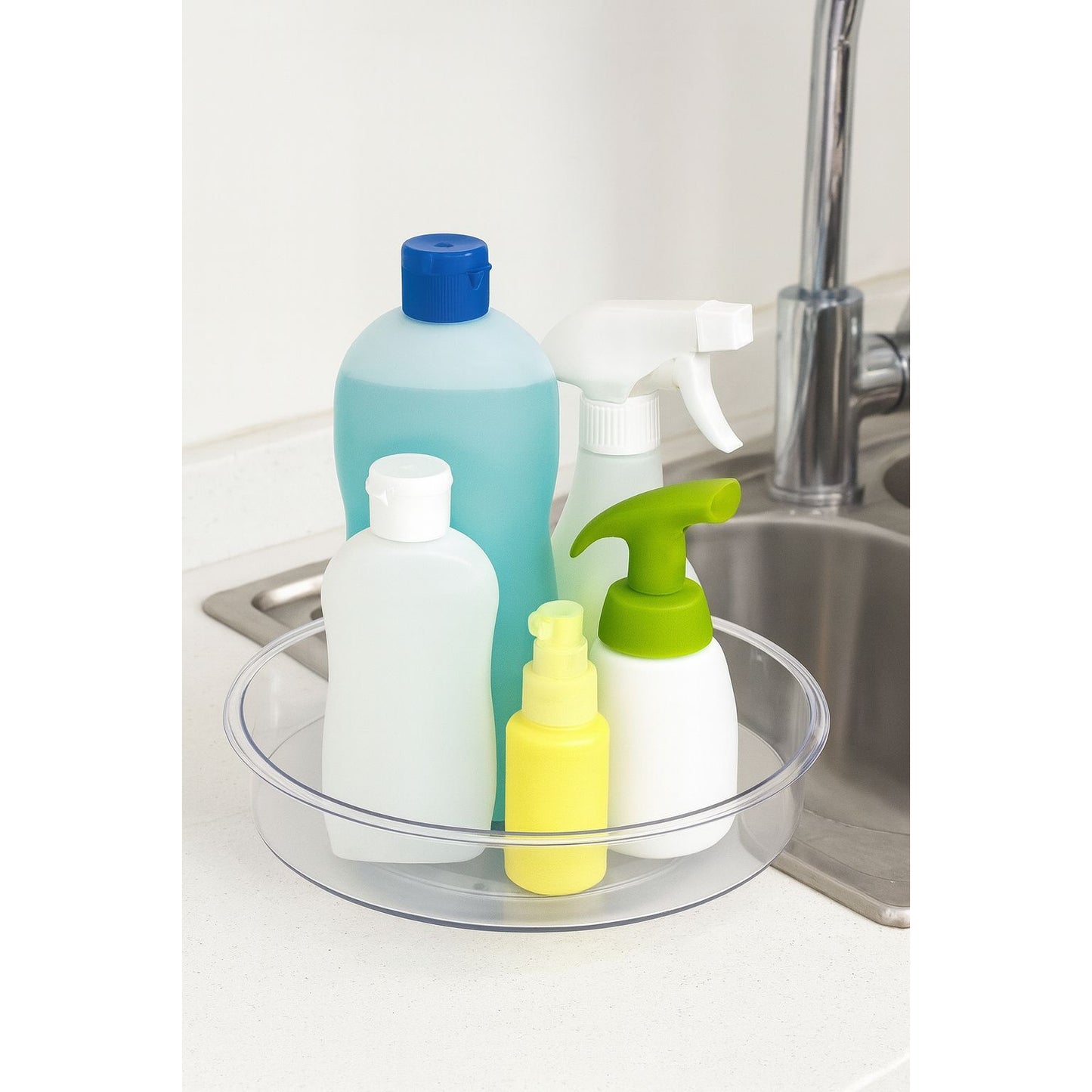 Transparent 360° Rotatable Organizer – Multi-Purpose Storage 30cm