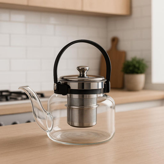 800ml Glass Teapot with Stainless Steel Infuser