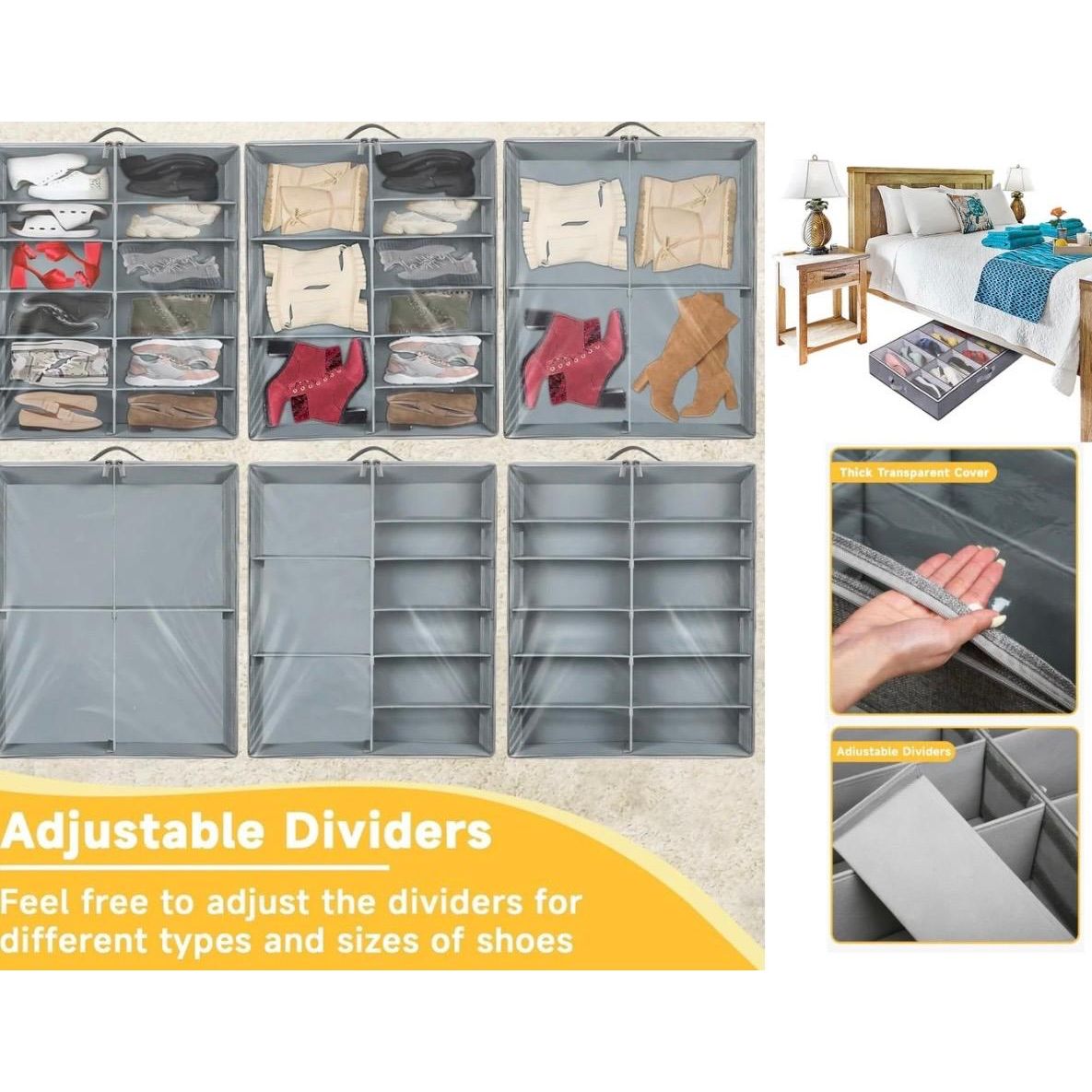 Under-Bed Clothes and Shoes Organizer - 80cm