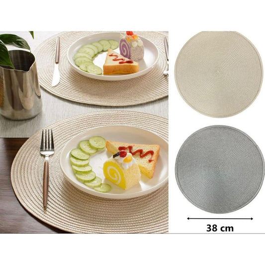 Round Woven Table Placemat - 38cm Heat Resistant