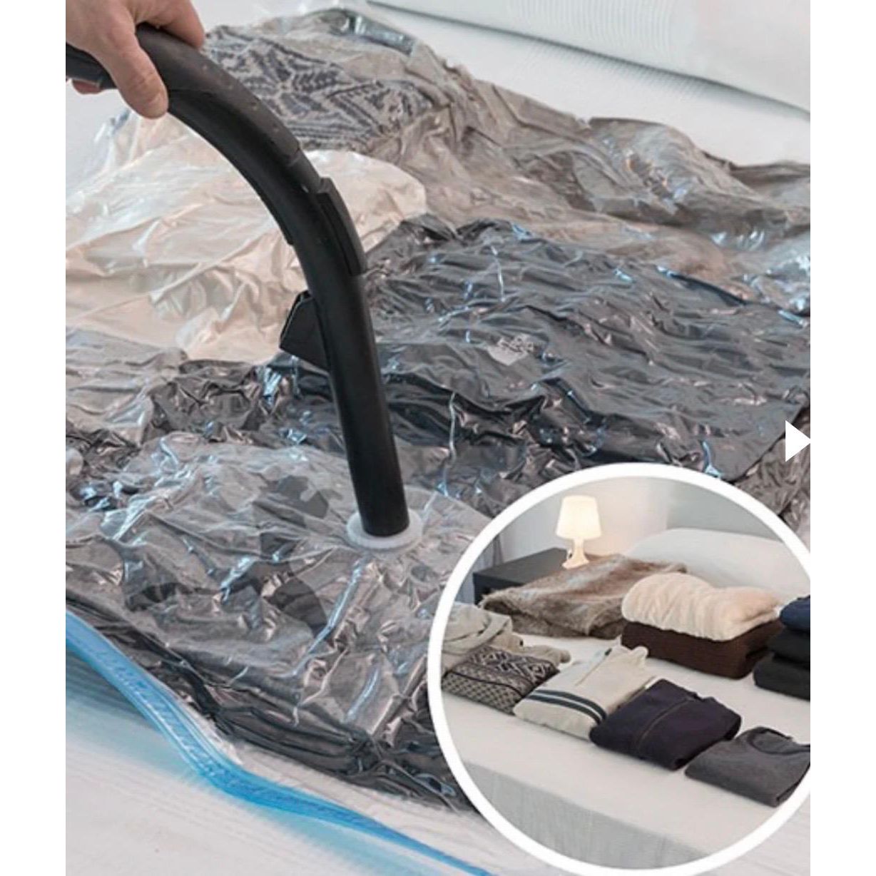 Vacuum Storage Bag 80x60cm - Space Saver for Clothes, Blankets & Blankets