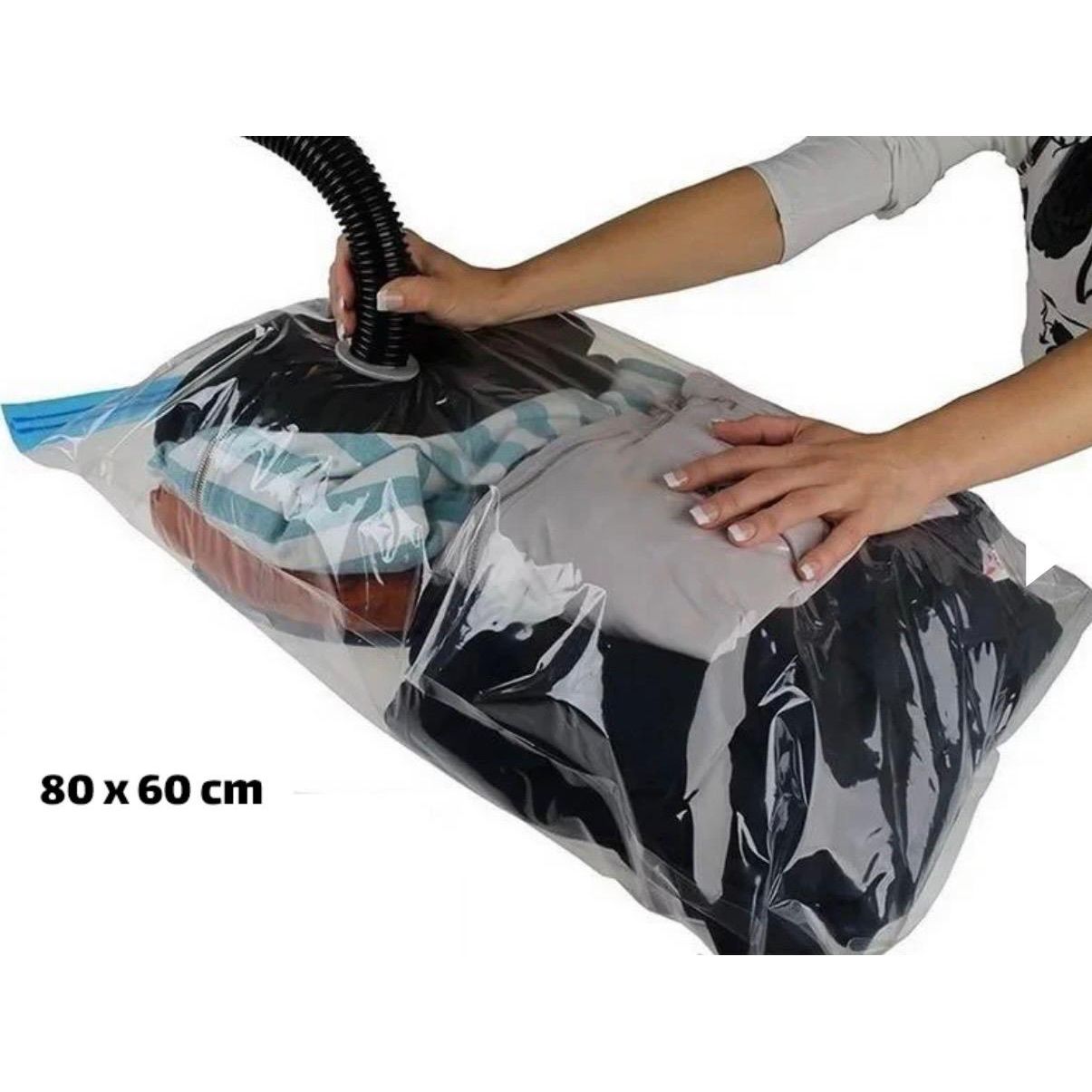 Vacuum Storage Bag 80x60cm - Space Saver for Clothes, Blankets & Blankets