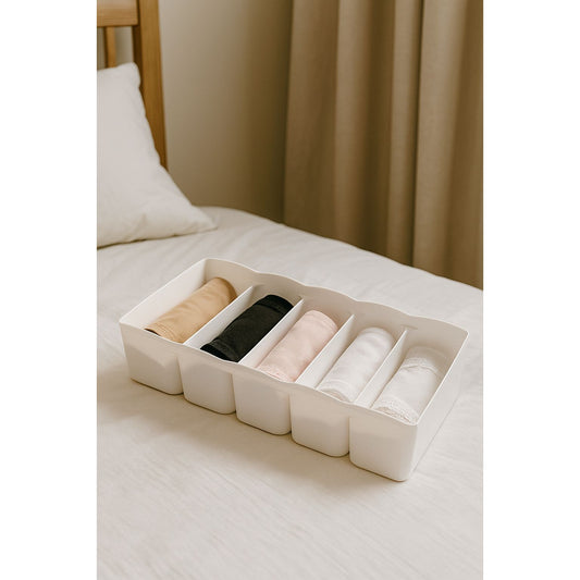 6-Grid Drawer Storage Organizer - Foldable & Space - Saving