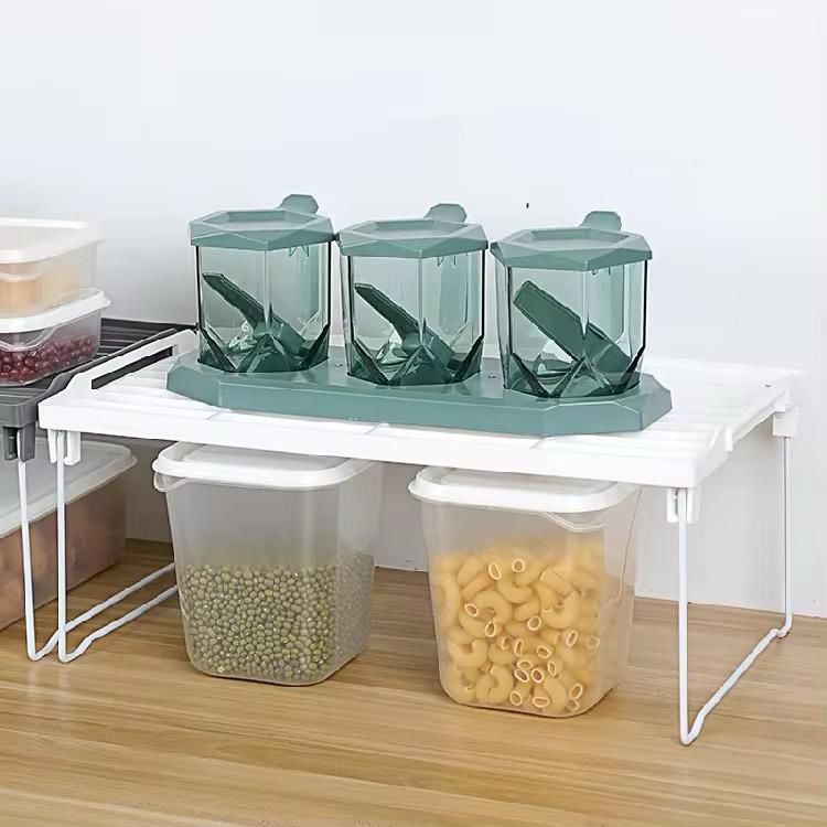 Foldable Plastic Shelf & Organizer with Iron legs