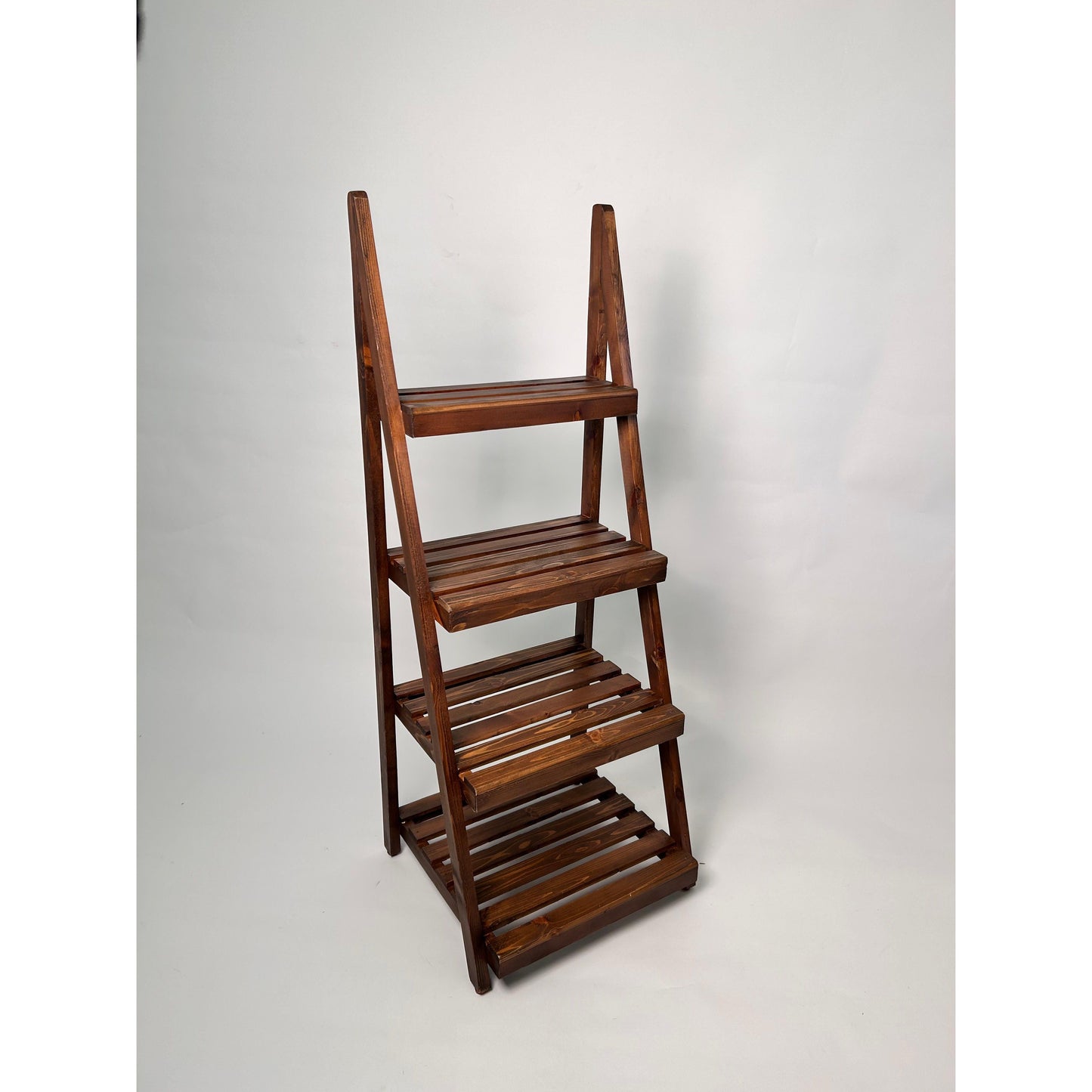4-Tier Wooden Ladder Shelf